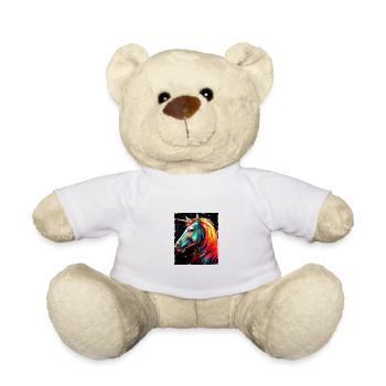 Einhorn Porträt - Teddy - Weiß - Vorne
