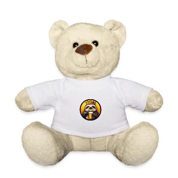 Faultier Bier Comic - Teddy - Weiß - Vorne