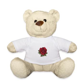 Fleur de rose - Nounours - blanc - Devant