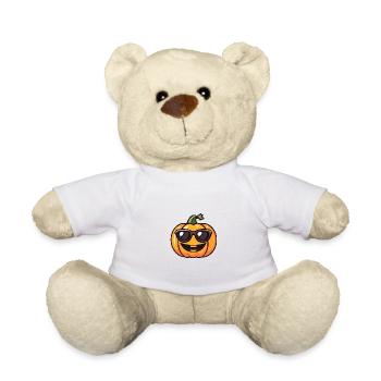 Kürbis Halloween Herbst - Teddy - Weiß - Vorne