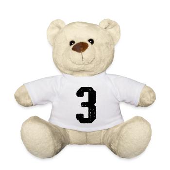 Maillot numéro 3 - Nounours - blanc - Devant