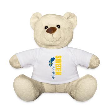 Made in Sweden, schwedischer Stolz - Teddy - Weiß - Vorne