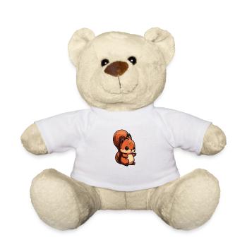 Eichhoernchen Squrirrel Comic Cute Kawaii 6 - Teddy Bear - white - Front