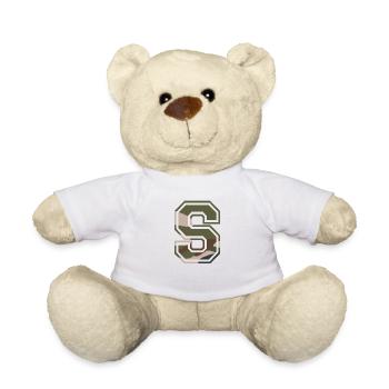 S, Monogram, Camouflage Vert-Brun - Nounours - blanc - Devant