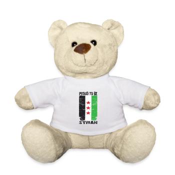 Proud To Be Syrian Gift Home Syria Love - Teddy Bear - white - Front