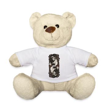 Zwillingscatrinas in Rosen - Teddy - Weiß - Vorne
