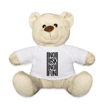 rayures lignes écriture spontanée aucun risque pas de plaisir spr - Nounours - blanc - Devant
