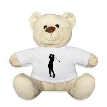 Golfer - Teddy Bear - white - Front