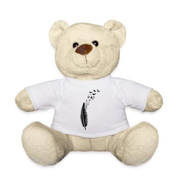Feder und Vögel Vogelschwarm - Teddy - Weiß - Vorne