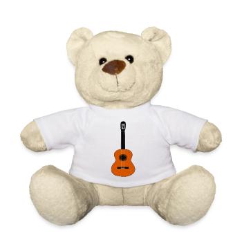 Gitarre Musik Symbole Geschenk Gitarrist Musiker - Teddy - Weiß - Vorne