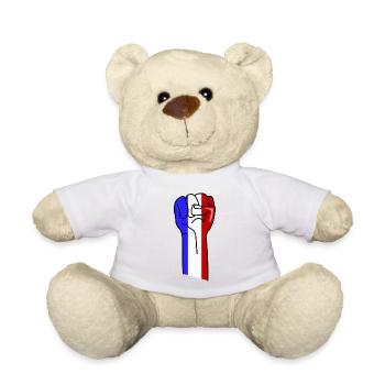 Es lebe Frankreich, SOVEREIGN Leute, Faust erhoben - Teddy - Weiß - Vorne