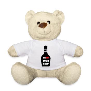 Bier Wein Whiskey Schnaps Alkohol - Teddy - Weiß - Vorne