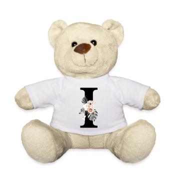 Tropischer Blumenbuchstabe I - Teddy - Weiß - Vorne