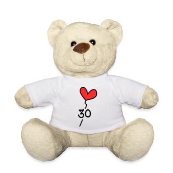 30. 30 YEARS. 30th ANNIVERSARY. 30 YEARS ANNIVERSARY. - Teddy Bear - white - Front