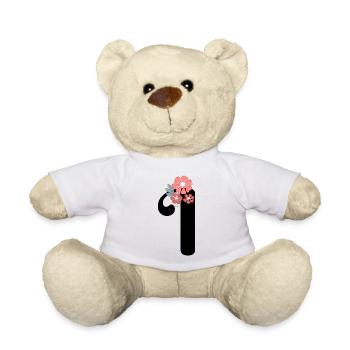Buchstabe i Minimalistische Blumen - Teddy - Weiß - Vorne