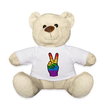 Peace & LGBTQ+ - Teddy - Weiß - Vorne