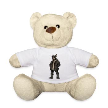 Dobermann Hund Cool Winter - Teddy - Weiß - Vorne