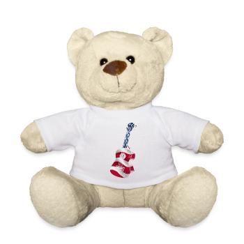 Hawaiian Ukulele Uke American Flag - Teddy - Weiß - Vorne