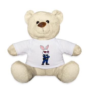 Policier Lapin - Nounours - blanc - Devant