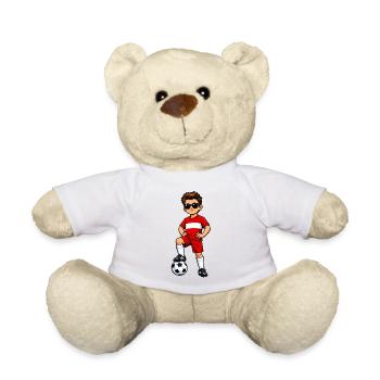 Soccer Boy Austria Soccer Fan Austria Flag - Teddy Bear - white - Front