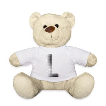 Buchstabe L – Punktmuster Initial Design - Teddy - Weiß - Vorne