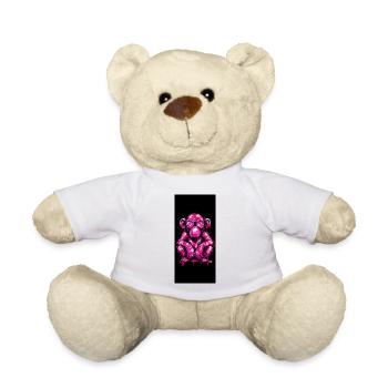 Rosa Graffiti-Affe mit Brille - Teddy - Weiß - Vorne