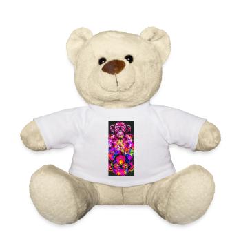 Neon-Psychedelische Affen-Pop-Kunst - Teddy - Weiß - Vorne