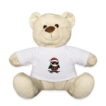 Owl Christmas Funny - Teddy Bear - white - Front