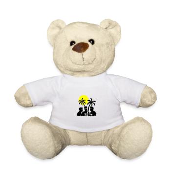 Île, Fête, Célébration, Bière - Nounours - blanc - Devant
