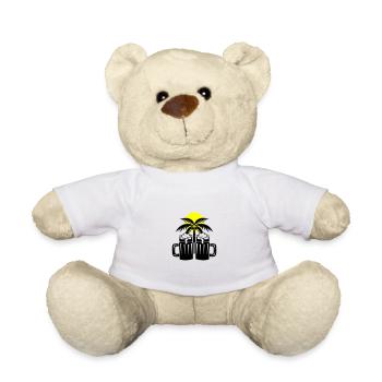 Bier Strand Palmen Insel - Teddy - Weiß - Vorne