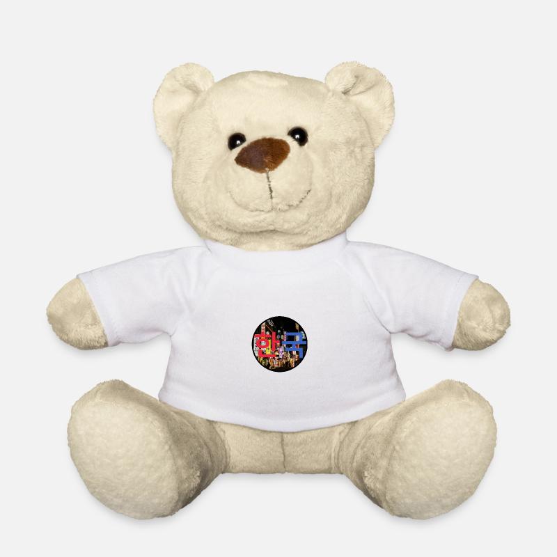 Korea night color - Teddy Bear - white