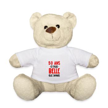 50 ans et plus belle que jamais - Nounours - blanc - Devant