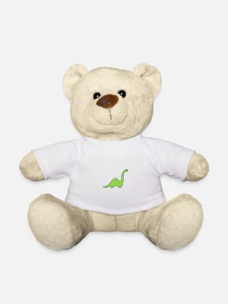 Dino Longneck - Customizable Motif Colors - Teddy Bear - white
