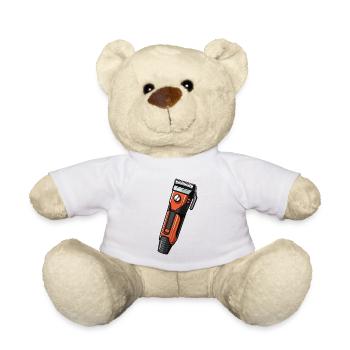 Hair clippers hairdresser icon - Teddy Bear - white - Front