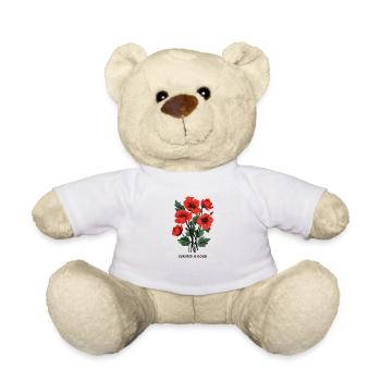 Bouquet de coquelicots rouges – L’ÉTÉ EST BON. - Nounours - blanc - Devant