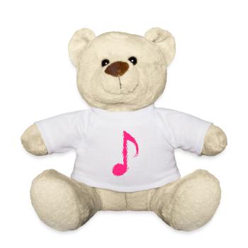 Music note musical note symbol - Teddy Bear - white - Front