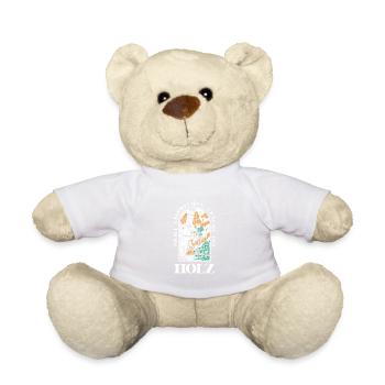 Dreaming of wood, chainsaw, woodsman, forester, forester - Teddy Bear - white - Front