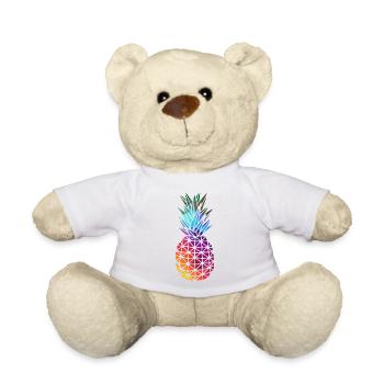 Ananas arc-en-ciel - Nounours - blanc - Devant