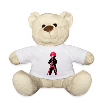Un ingénieur sur un chantier de construction - Nounours - blanc - Devant