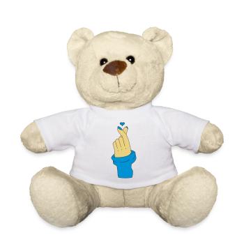 Love U Korean - Teddy Bear - white - Front