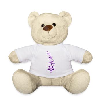 Stern lila - Teddy - Weiß - Vorne