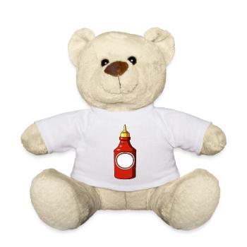 Ketchup Tomatenketchup Flasche - Teddy - Weiß - Vorne