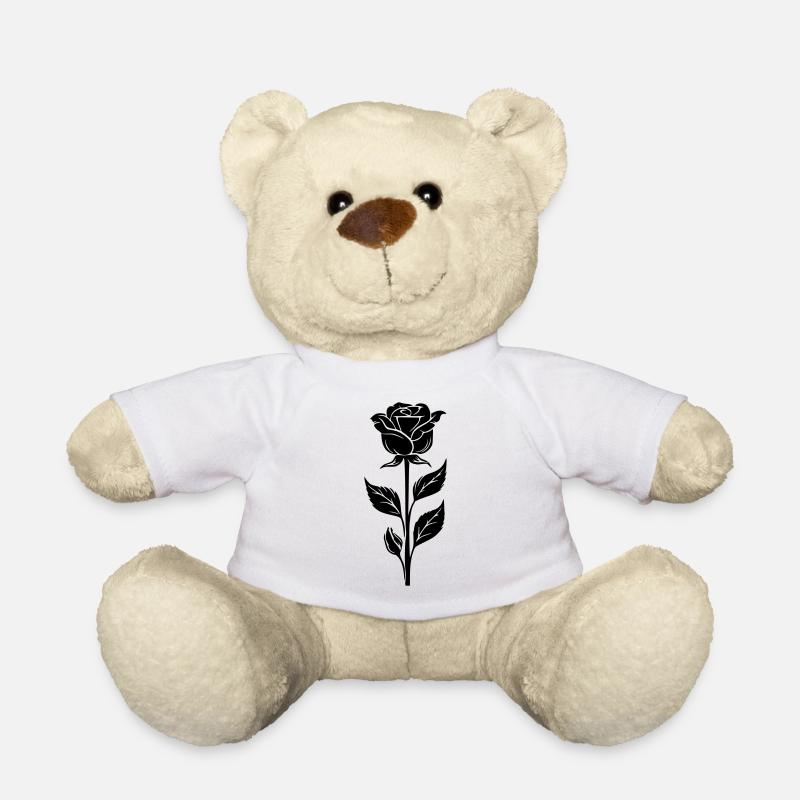 Schlichtes Rosendesign - Teddy - Weiß