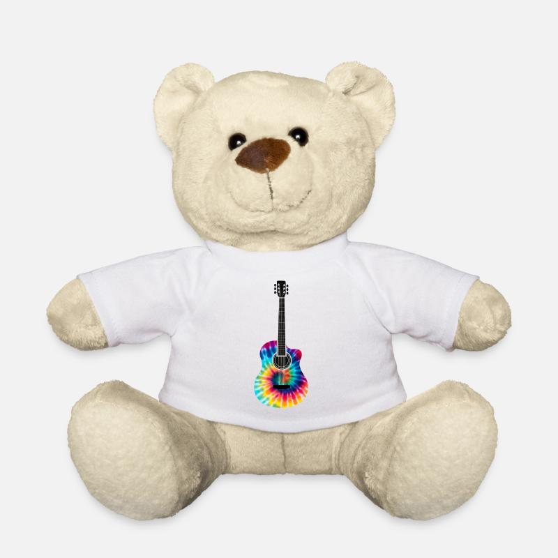 Mehrfarbiges Batik-Gitarrendesign - Teddy - Weiß