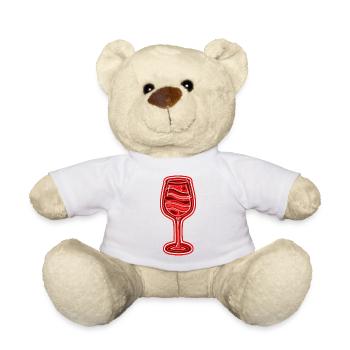 Rotwein Weinglas Wein - Teddy - Weiß - Vorne