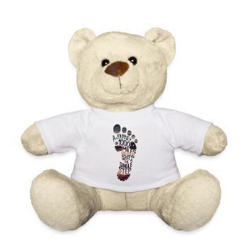 Un voyage de 1000 miles commence par le premier - Nounours - blanc - Devant