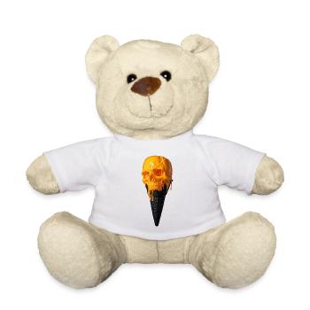 Schmelzender Schädel Eis am Cone - Teddy Bear - white - Front