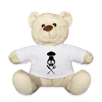 Cook's Skull (Schwarz) - Teddy - Weiß - Vorne