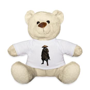 Samurai im Strohhut - Teddy - Weiß - Vorne