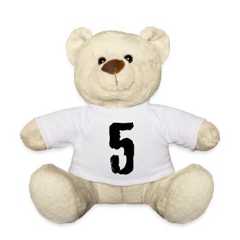 Maillot numéro 5 - Nounours - blanc - Devant